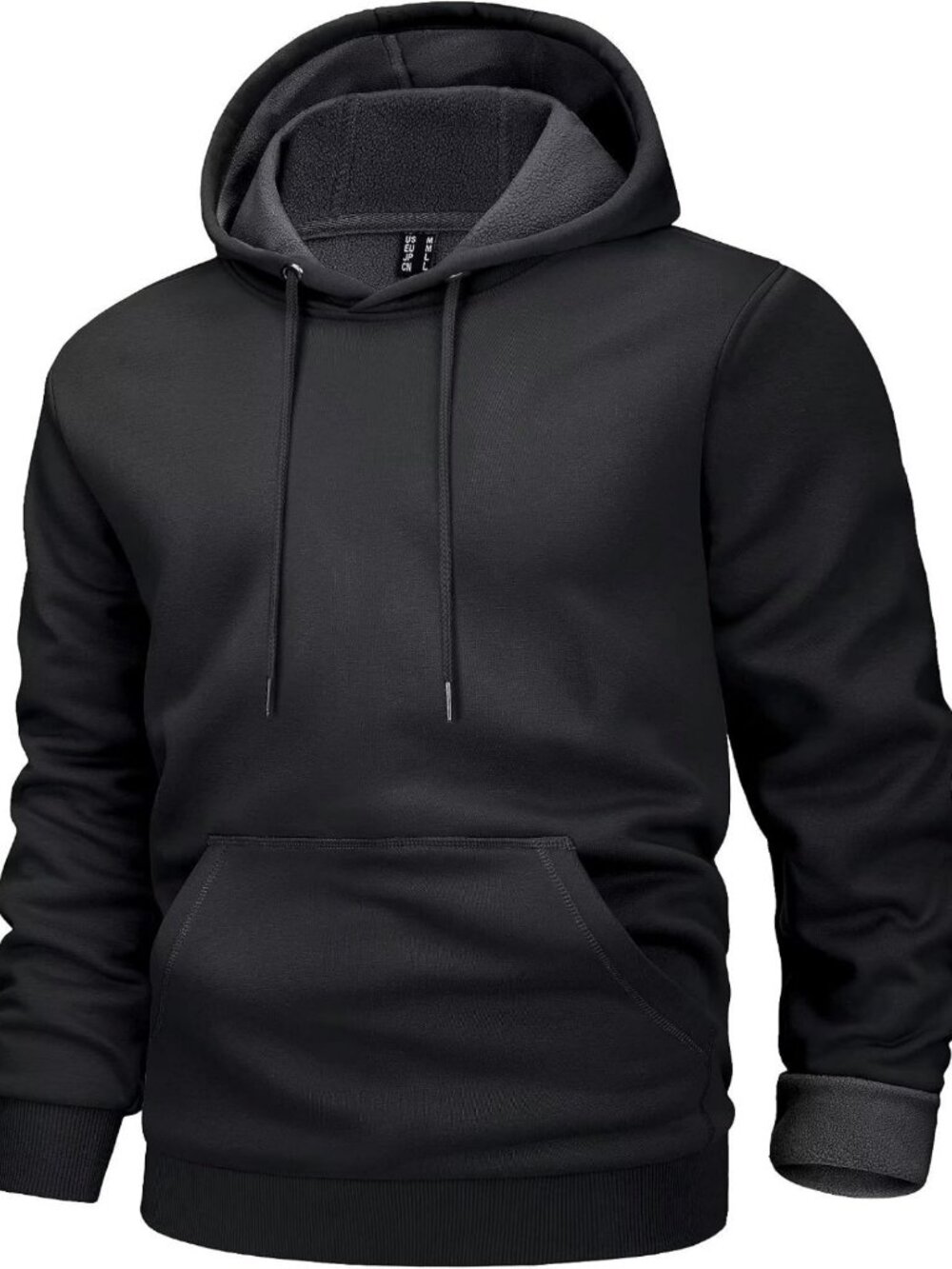 Men's Fleece Lined Active Hoodie - Casual Athletic Pullover with Kangaroo Pocket